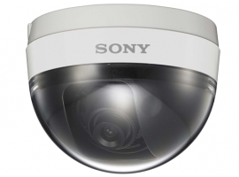 Sony SSC-N12 analog color mini-Dome camera with high sensitivity.